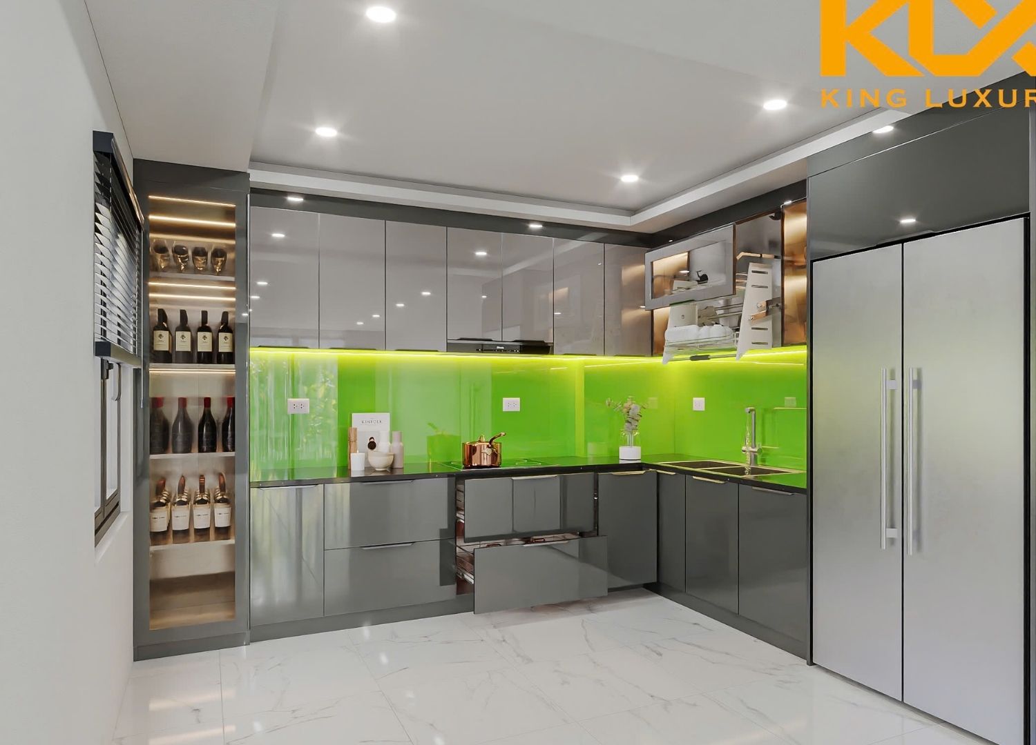 Thiết Kế Tủ Bếp 3D - A1