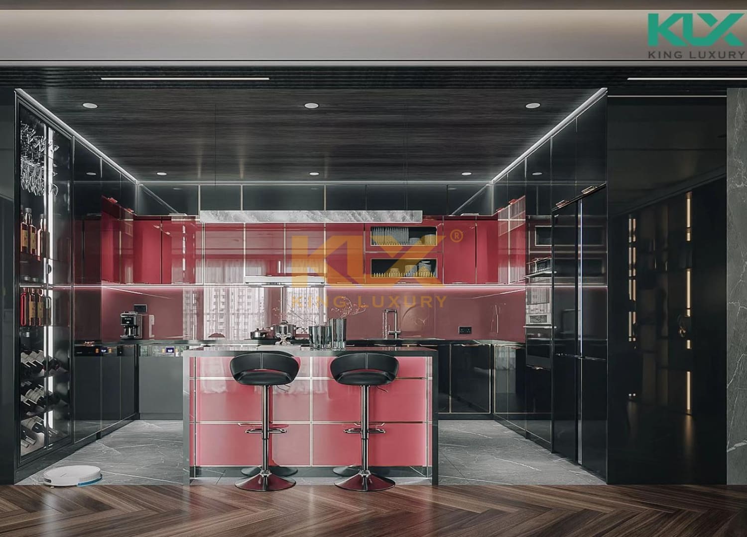 Mẫu thiết kế tủ bếp H