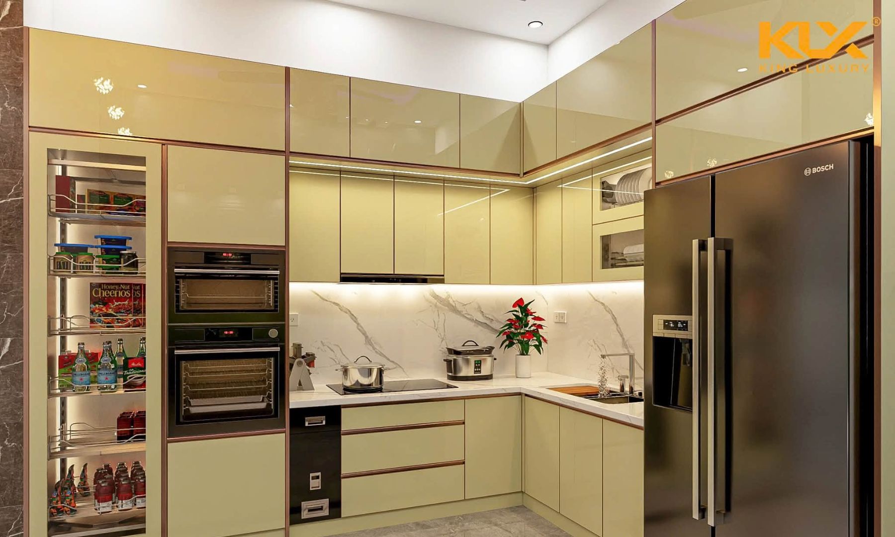 Thi Công Tủ Bếp Inox Cánh Kính Anh Chánh Tuy Phước