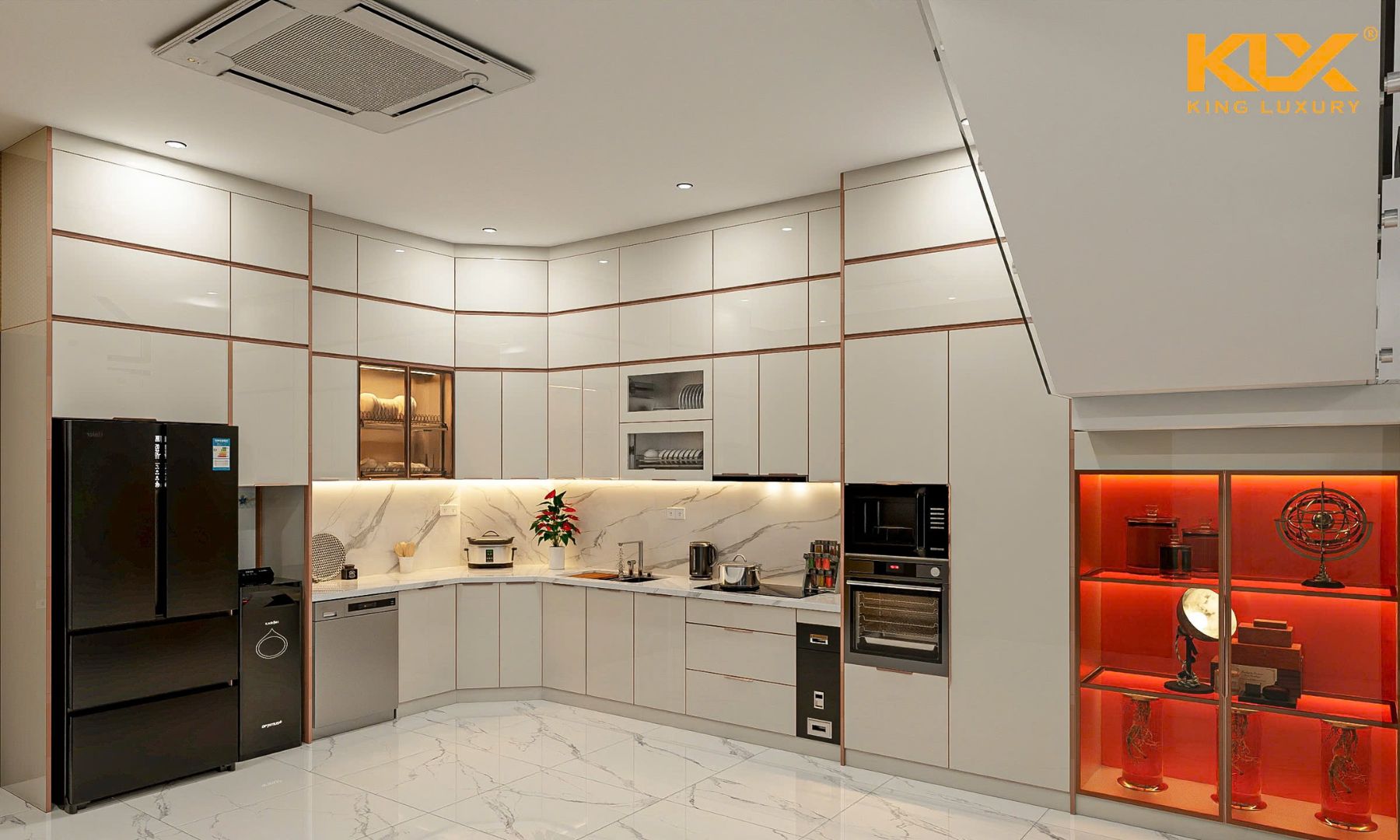 Thi Công Tủ Bếp Inox Cánh Kính Anh Khánh Tại Hồ Chí Minh