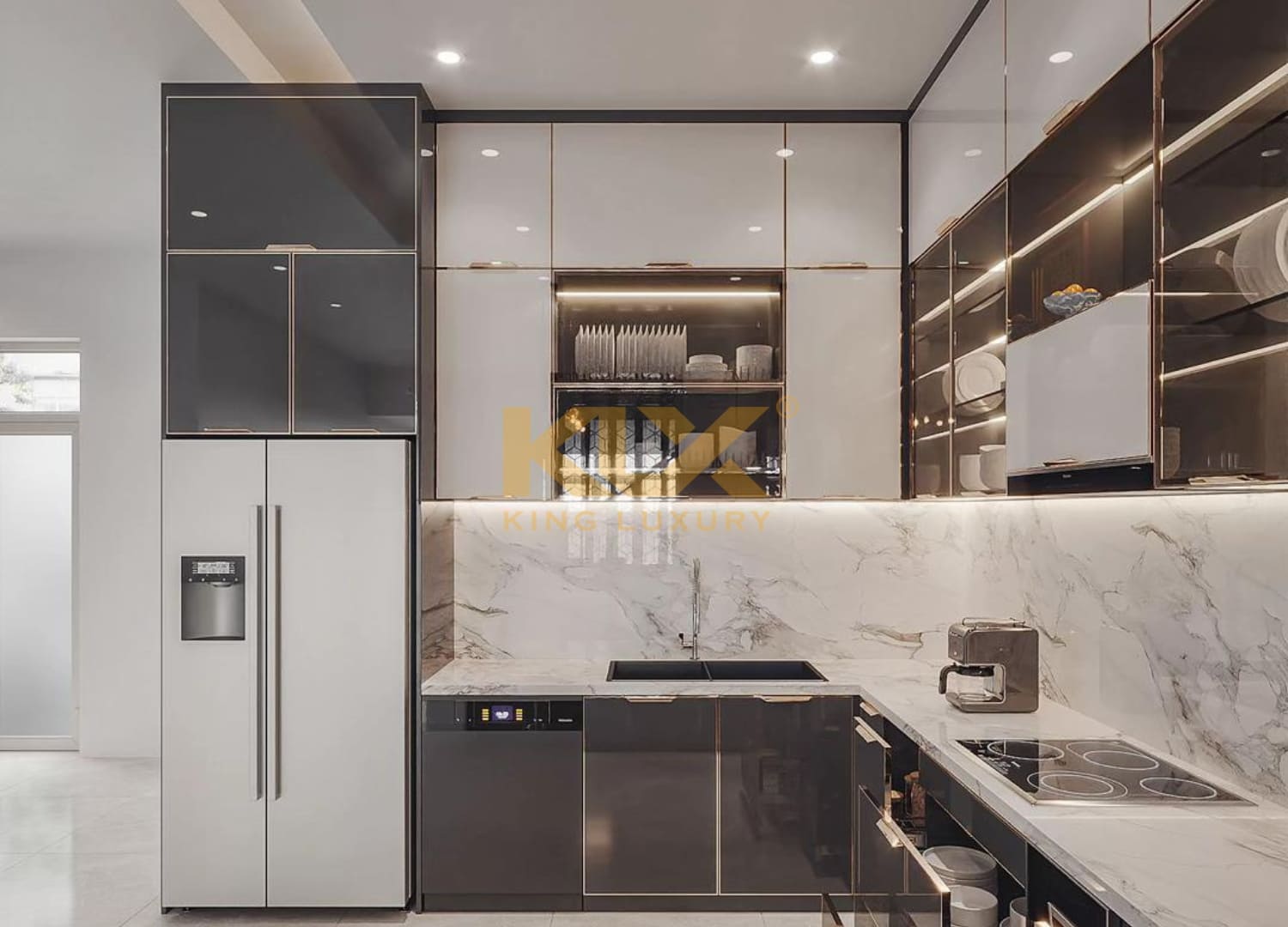 Mẫu thiết kế tủ bếp B