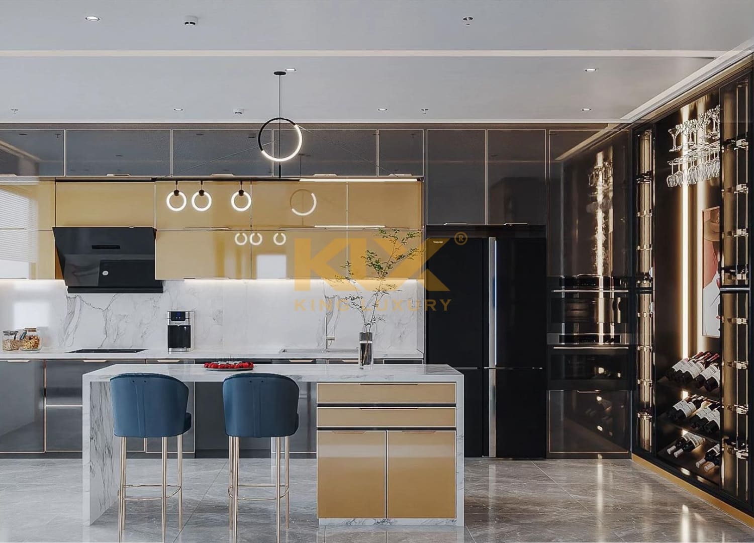 Mẫu thiết kế tủ bếp D