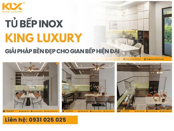 TỦ BẾP INOX CÁNH KÍNH KLX GIẢI PHÁP BỀN ĐẸP CHO BẾP HIỆN ĐẠI