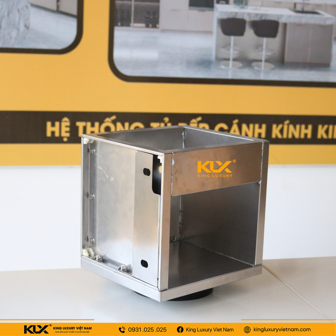 Thùng Tủ Bếp Inox 3 Lớp Không Mối Hàn Module Liên Kết Cam