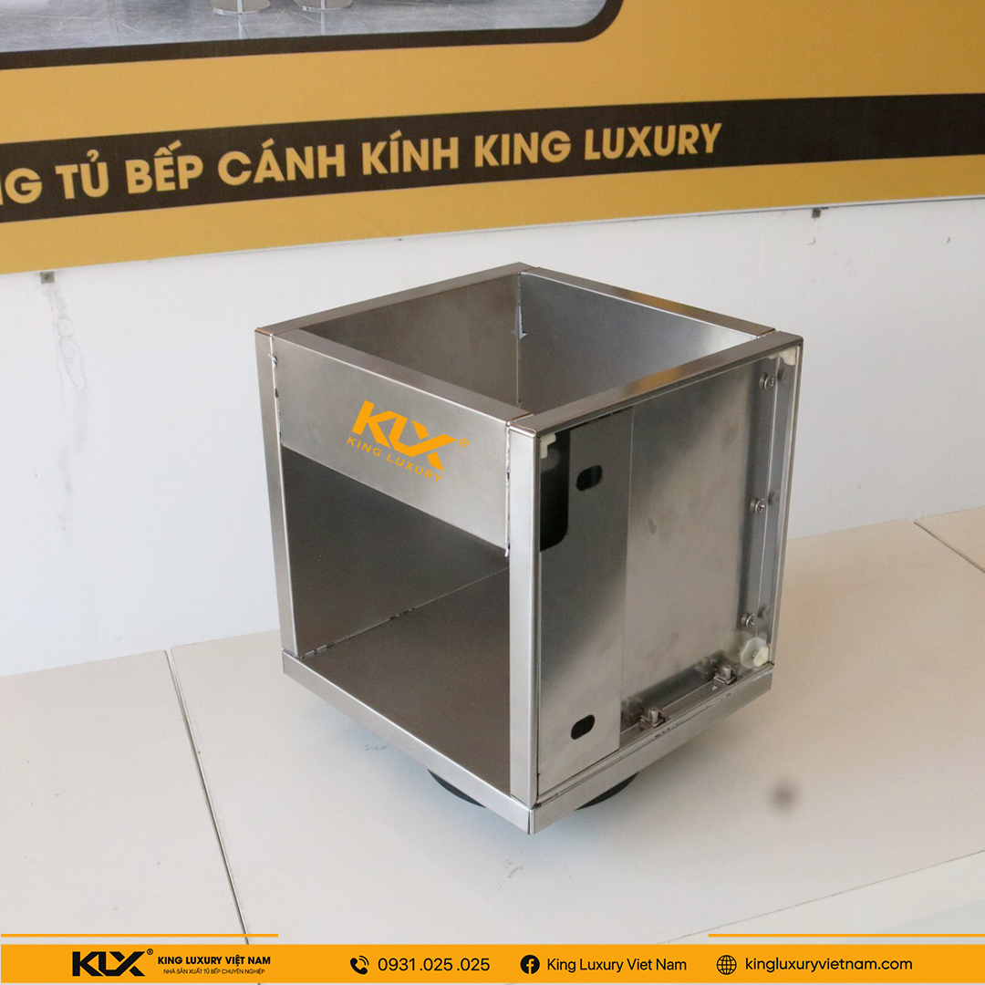 Thùng Tủ Bếp Inox 3 Lớp Không Mối Hàn Module Liên Kết Cam