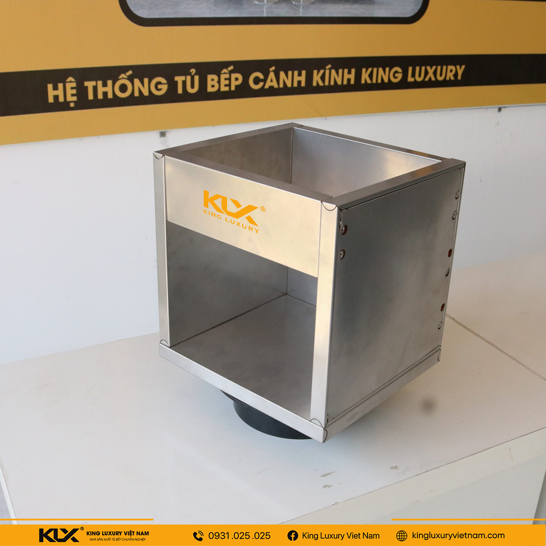 Thùng Tủ Bếp Inox 3 Lớp Không Mối Hàn Module Liên Kết Cam